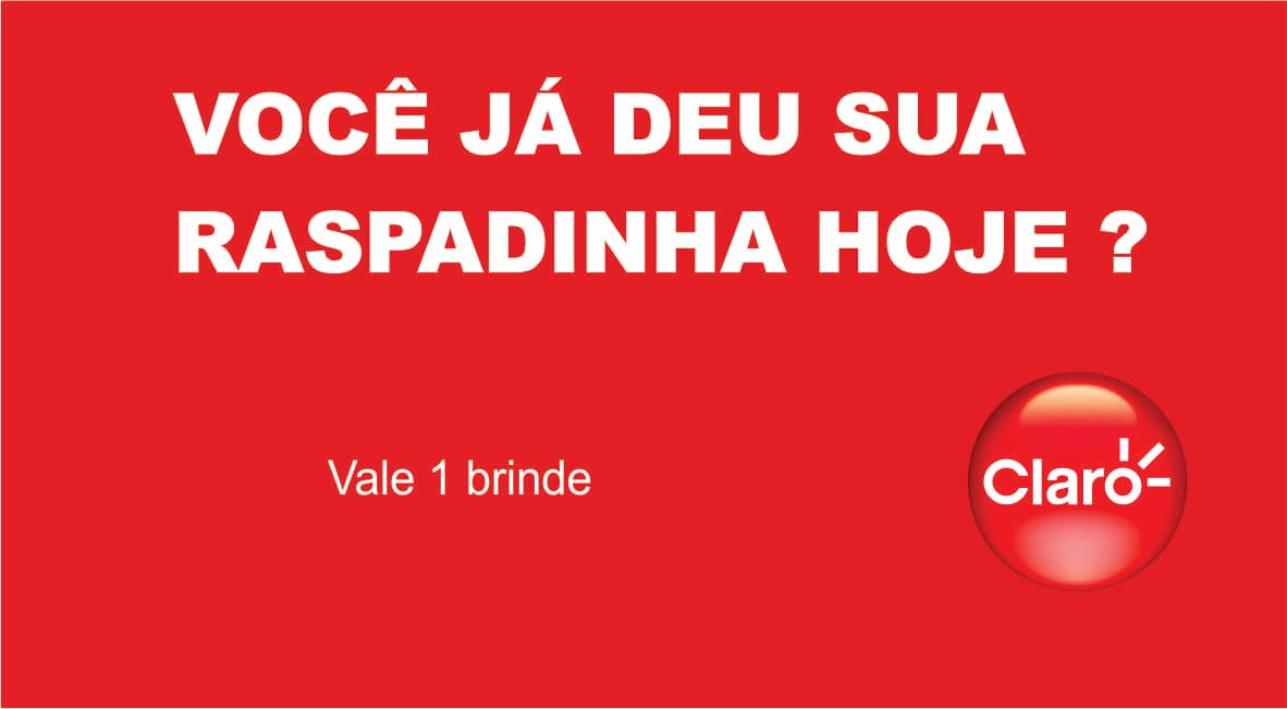 Raspadinha promocional Claro